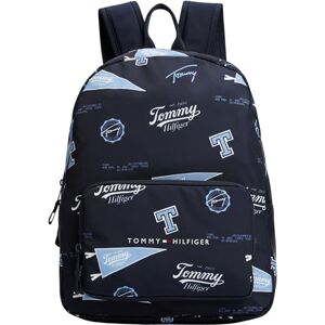 Tommy Hilfiger Kinder Unisex Rucksack Essential mit Logo-Print, Blau (Space Blue All Over Print), Einheitsgröße Tommy Hilfiger Kinder Unisex Rucksack Essential mit Logo-Print, Blau (Space Blue All Over Print), Einheitsgröße