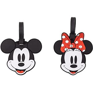 Disney Mickey und Minnie Mouse Gepäckanhänger-Set, Rot und Schwarz, 2-teilig Disney Mickey und Minnie Mouse Gepäckanhänger-Set, Rot und Schwarz, 2-teilig