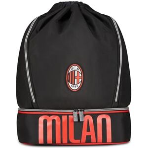 Seven AC Mailand Sportbeutel, Turnbeutel, Schultasche, Öffnung mit Kordelzug, Schule-Freizeit-Sport, Separates Fach für Schuhe Kinder und Jugendliche, Schwarz/rot, Fußball Fan Geschenkidee Seven AC Mailand Sportbeutel, Turnbeutel, Schultasche, Öffnung mit Kordelzug, Schule-Freizeit-Sport, Separates Fach für Schuhe Kinder und Jugendliche, Schwarz/rot, Fußball Fan Geschenkidee