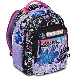 Mitama Rucksack, Schulranzen mit 3 Fächern, für Schule und Freizeit, Geräumige Schultasche für Mädchen und Jungen, Extra Platz, gepolstert und leicht, lila, Hey-Dye Mitama Rucksack, Schulranzen mit 3 Fächern, für Schule und Freizeit, Geräumige Schultasche für Mädchen und Jungen, Extra Platz, gepolstert und leicht, lila, Hey-Dye