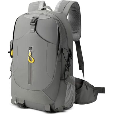 Cozary Wanderrucksack 40L Herren Wasserdicht mit Atmungsaktivem Rücken Wanderrucksack Herren, Laptopfach & Regenhülle Inklusive, Für Radfahren, Klettern, Bergsteigen und Reisen Sport (Grau) Cozary Wanderrucksack 40L Herren Wasserdicht mit Atmungsaktivem Rücken Wanderrucksack Herren, Laptopfach & Regenhülle Inklusive, Für Radfahren, Klettern, Bergsteigen und Reisen Sport (Grau)