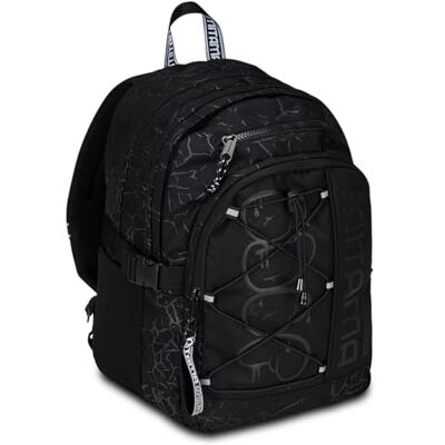 Mitama Rucksack mit 3 Fächern, Schulranzen mit Laptopfach, Tornister für Grundschule und Freizeit, Mädchen, Jugen, schwarz Mitama Rucksack mit 3 Fächern, Schulranzen mit Laptopfach, Tornister für Grundschule und Freizeit, Mädchen, Jugen, schwarz