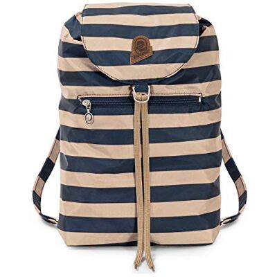 Invicta Tagesrucksack, Backpack für Reise Ausflüge & Freizeit; für Damen & Herren, mit Hüftgurt & faltbar beige/blau zweifarbiges Muster, 8 LT, Extra leicht, MINISAC VINTAGE HERITAGE Invicta Tagesrucksack, Backpack für Reise Ausflüge & Freizeit; für Damen & Herren, mit Hüftgurt & faltbar beige/blau zweifarbiges Muster, 8 LT, Extra leicht, MINISAC VINTAGE HERITAGE