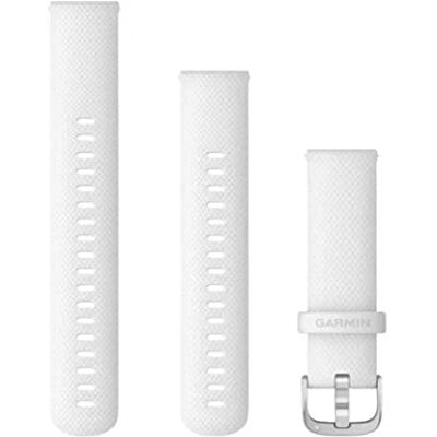Garmin Schnellwechsel-Armband 18 mm, Silikon, Weiß Original Zubehör passend für Forerunner, venu, vívoactive Garmin Schnellwechsel-Armband 18 mm, Silikon, Weiß Original Zubehör passend für Forerunner, venu, vívoactive