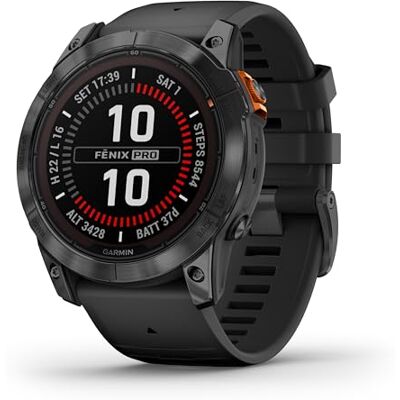Garmin fēnix 7X Pro 51mm GPS-Multisport-Smartwatch mit Solarladelinse, bis zu 37 Tage Akkulaufzeit, Farbdisplay und Touch-/Tastenbedienung, TOPO-Karten, 60+ Sport-Apps, Music, Pay Garmin fēnix 7X Pro 51mm GPS-Multisport-Smartwatch mit Solarladelinse, bis zu 37 Tage Akkulaufzeit, Farbdisplay und Touch-/Tastenbedienung, TOPO-Karten, 60+ Sport-Apps, Music, Pay