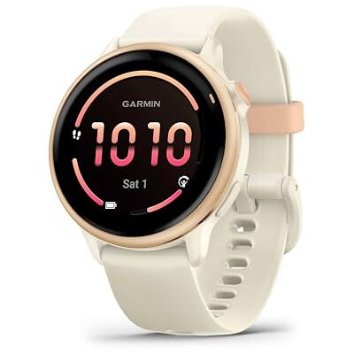 Garmin Vivoactive 6, 42 mm, GPS-Fitness-Smartwatch, Bone/Pink Dawn Metallic Garmin Vivoactive 6, 42 mm, GPS-Fitness-Smartwatch, Bone/Pink Dawn Metallic