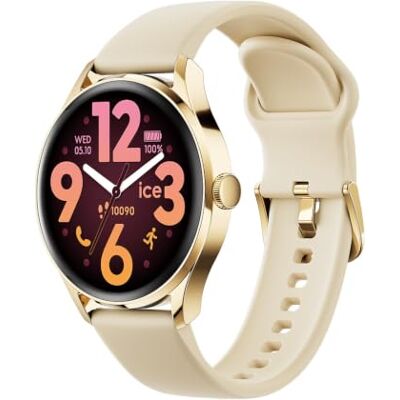 ICE-WATCH Ice smart 3.0-1.2 Gold Beige AMOLED GPS Gold runde verbundene Uhr für Damen mit Silikonarmband 025115 (1.20 Zoll) ICE-WATCH Ice smart 3.0-1.2 Gold Beige AMOLED GPS Gold runde verbundene Uhr für Damen mit Silikonarmband 025115 (1.20 Zoll)