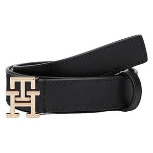 Tommy Hilfiger Damen Gürtel Logo 2,5 cm Ledergürtel, Schwarz (Black), 85 cm Tommy Hilfiger Damen Gürtel Logo 2,5 cm Ledergürtel, Schwarz (Black), 85 cm