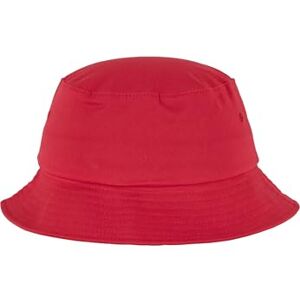 Flexfit Cotton Twill Bucket Hat Unisex Anglerhut für Damen und Herren, einfarbig, mit patentiertem Band, Farbe Rot, one Size Flexfit Cotton Twill Bucket Hat Unisex Anglerhut für Damen und Herren, einfarbig, mit patentiertem Band, Farbe Rot, one Size