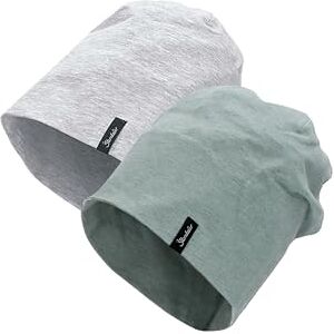 Sterntaler Multipack OCS Beanies – Doppelpack – Unisex Beanies aus Bio-Melange-Singlejersey – Zwei Tragevarianten – Farben Steingrün, Silber – weiche Kindermützen – Größe 57 Sterntaler Multipack OCS Beanies – Doppelpack – Unisex Beanies aus Bio-Melange-Singlejersey – Zwei Tragevarianten – Farben Steingrün, Silber – weiche Kindermützen – Größe 57