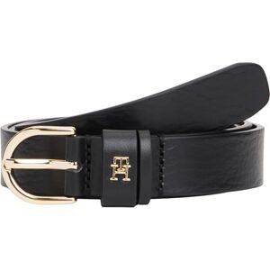 Tommy Hilfiger Damen Gürtel Essential Effortless 2,5 cm Ledergürtel, Schwarz (Black), 80 cm Tommy Hilfiger Damen Gürtel Essential Effortless 2,5 cm Ledergürtel, Schwarz (Black), 80 cm