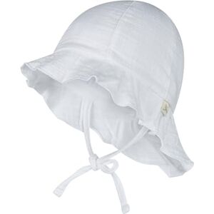 Sterntaler Sonnenhut Uni Sommerhut aus luftigem Baumwoll Musslin elastisches Gummiband zum Binden Unisex Mütze mit Nackenschutz Baby und Kinder Kopfbedeckung weiß,Größe 45 Sterntaler Sonnenhut Uni Sommerhut aus luftigem Baumwoll Musslin elastisches Gummiband zum Binden Unisex Mütze mit Nackenschutz Baby und Kinder Kopfbedeckung weiß,Größe 45