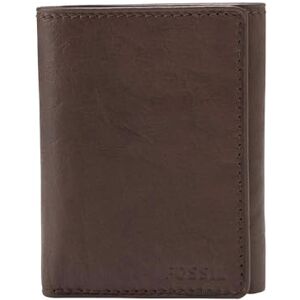Fossil Men's Ingram Brown Leather Trifold Wallet, ML3289200 Fossil Men's Ingram Brown Leather Trifold Wallet, ML3289200