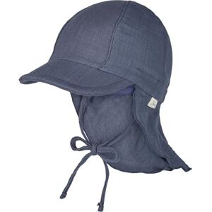 Sterntaler Schirmmütze Nacken Uni Unisex Mütze aus luftigem Baumwoll Musselin Sommermütze mit Nackenschutz Sonnenhut zum Binden Baby und Kinder Kopfbedeckung- blau, Größe 47 Sterntaler Schirmmütze Nacken Uni Unisex Mütze aus luftigem Baumwoll Musselin Sommermütze mit Nackenschutz Sonnenhut zum Binden Baby und Kinder Kopfbedeckung- blau, Größe 47