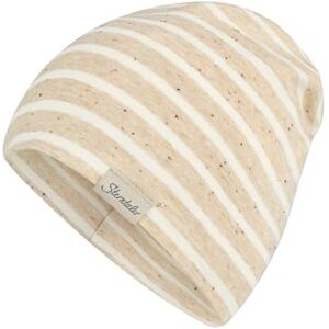 Sterntaler Beanie Streifen – Leichte Kindermütze aus geringeltem Melange-Jersey mit bunten Pünktchen, Zwei Tragevarianten, UV-Schutz 50+, Taupe, Größe 51 Sterntaler Beanie Streifen – Leichte Kindermütze aus geringeltem Melange-Jersey mit bunten Pünktchen, Zwei Tragevarianten, UV-Schutz 50+, Taupe, Größe 51