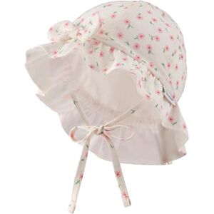 Sterntaler Blümchen-Mädchen Sommer Hut UV-Schutz 50+ Sonnenhut mit Futter aus Bio-Batist Baby und Kinder Hut zum Binden, Ecru, Größe 43 Sterntaler Blümchen-Mädchen Sommer Hut UV-Schutz 50+ Sonnenhut mit Futter aus Bio-Batist Baby und Kinder Hut zum Binden, Ecru, Größe 43