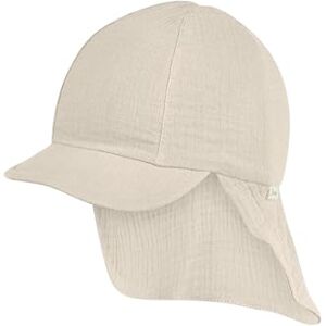 Sterntaler Schirmmütze Nacken Musselin Unisex Mütze aus Baumwoll Musselin (Bio) UV-Schutz 50+ Sonnenhut mit Nackenschutz Baby- und Kinder Sommer Kopfbedeckung beige, Größe 51 Sterntaler Schirmmütze Nacken Musselin Unisex Mütze aus Baumwoll Musselin (Bio) UV-Schutz 50+ Sonnenhut mit Nackenschutz Baby- und Kinder Sommer Kopfbedeckung beige, Größe 51