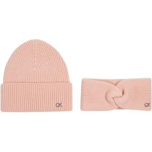 Calvin Damen Geschenk-Set Ck Metal Beanie & Headband Strickmütze & Stirnband, Rosa (Petal Blush), Einheitsgröße Calvin Damen Geschenk-Set Ck Metal Beanie & Headband Strickmütze & Stirnband, Rosa (Petal Blush), Einheitsgröße