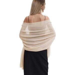 Hotshawl Pashmina aus weichem Chiffon, für Abendkleider zu formellen Anlässen. Gold Einheitsgröße Hotshawl Pashmina aus weichem Chiffon, für Abendkleider zu formellen Anlässen. Gold Einheitsgröße