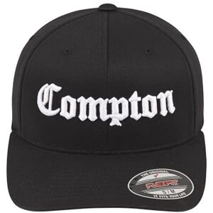 Mister Tee Jungen Kappe Compton Flexfit Cap, Blk/wht, L/XL, MT296 Mister Tee Jungen Kappe Compton Flexfit Cap, Blk/wht, L/XL, MT296