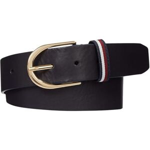 Tommy Hilfiger Damen Gürtel Casual 3,5 cm aus Leder, Blau (Space Blue), 75 cm Tommy Hilfiger Damen Gürtel Casual 3,5 cm aus Leder, Blau (Space Blue), 75 cm