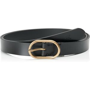 Calvin Damen Gürtel Casual Center Pin Buckle 2,5 cm Ledergürtel, Schwarz (Black/Tumbled Gold), 85 cm Calvin Damen Gürtel Casual Center Pin Buckle 2,5 cm Ledergürtel, Schwarz (Black/Tumbled Gold), 85 cm