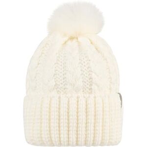 Sterntaler Strickmütze mit Umschlag, Zopfmuster und Kunstpelz-Pompon – Mädchen – warme Mütze für Baby und Kinder, Ecru, Größe 51 Sterntaler Strickmütze mit Umschlag, Zopfmuster und Kunstpelz-Pompon – Mädchen – warme Mütze für Baby und Kinder, Ecru, Größe 51