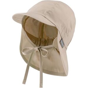 Sterntaler Schirmmütze Nackenschutz Basic Unisex Baby- und Kinder Mütze mit Nackenschutz, Ohrenklappen und Bindeband UV-Schutz 50+ Hut aus Popeline (Bio) Sommer Kopfbedeckung beige, Größe 43 Sterntaler Schirmmütze Nackenschutz Basic Unisex Baby- und Kinder Mütze mit Nackenschutz, Ohrenklappen und Bindeband UV-Schutz 50+ Hut aus Popeline (Bio) Sommer Kopfbedeckung beige, Größe 43