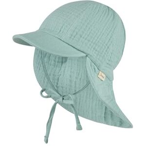 Sterntaler Schirmmütze Nackenschutz Musselin – Leichte Bio-Baumwoll-Musselin Mütze mit Sonnenschutz, Bindeband und weichem Futter, UV-Schutz 50+ – Helltürkis, Größe 47 Sterntaler Schirmmütze Nackenschutz Musselin – Leichte Bio-Baumwoll-Musselin Mütze mit Sonnenschutz, Bindeband und weichem Futter, UV-Schutz 50+ – Helltürkis, Größe 47