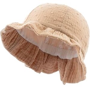 Sterntaler Sommer Hut für Mädchen UV-Schutz 50+ Musselin mit Struktur Punkten Bio-Batist Futter Anpassbar Beige, Größe 45 Sterntaler Sommer Hut für Mädchen UV-Schutz 50+ Musselin mit Struktur Punkten Bio-Batist Futter Anpassbar Beige, Größe 45