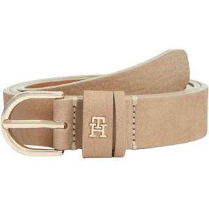 Tommy Hilfiger Damen Gürtel Essential Effortless 2,5 cm aus Leder, Beige (Clayed Pebble), 85 cm Tommy Hilfiger Damen Gürtel Essential Effortless 2,5 cm aus Leder, Beige (Clayed Pebble), 85 cm