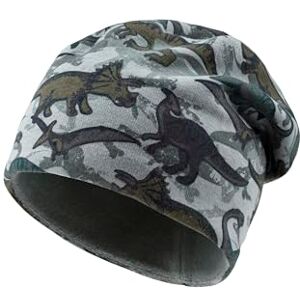 Sterntaler Beanie aus Sweat Bedruckt mit Dinosauriern Jungen Baby und Kinder Mütze aus Sweat-Stoff eukalyptus, 57 Sterntaler Beanie aus Sweat Bedruckt mit Dinosauriern Jungen Baby und Kinder Mütze aus Sweat-Stoff eukalyptus, 57