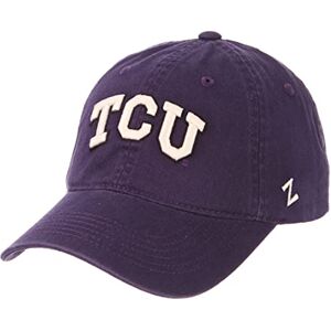 ZHATS Zephyr NCAA TCU Horned Frogs Herren Scholarship Relaxed Hat, verstellbare Größe, Teamfarbe ZHATS Zephyr NCAA TCU Horned Frogs Herren Scholarship Relaxed Hat, verstellbare Größe, Teamfarbe