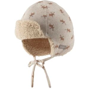 Sterntaler Fliegermütze Bedruckt mit Rentieren Jungen Holzfällermütze mit angeschnittenen Ohrenklappen und Bindeband Baby und Kinder Wintermütze, gefüttert mit Baumwollteddy Natur, 45 Sterntaler Fliegermütze Bedruckt mit Rentieren Jungen Holzfällermütze mit angeschnittenen Ohrenklappen und Bindeband Baby und Kinder Wintermütze, gefüttert mit Baumwollteddy Natur, 45