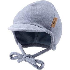 Sterntaler Schirmmütze aus Feinstrick Jungen Schirmmütze mit angeschnittenen Ohrenklappen und Bindeband Baby Beanie, gefüttert mit weichem Baumwollfleece samtblau, 41 Sterntaler Schirmmütze aus Feinstrick Jungen Schirmmütze mit angeschnittenen Ohrenklappen und Bindeband Baby Beanie, gefüttert mit weichem Baumwollfleece samtblau, 41