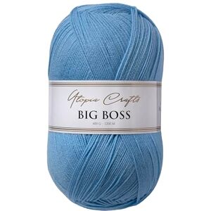 Utopia Crafts Big Boss Acrylwolle 400g 1200m – Strick- & Häkelgarn, weich, maschinenwaschbar, Oeko-Tex zertifiziert, für Pullover, Decken, Schals & Mützen (Kornblumenblau) Utopia Crafts Big Boss Acrylwolle 400g 1200m – Strick- & Häkelgarn, weich, maschinenwaschbar, Oeko-Tex zertifiziert, für Pullover, Decken, Schals & Mützen (Kornblumenblau)