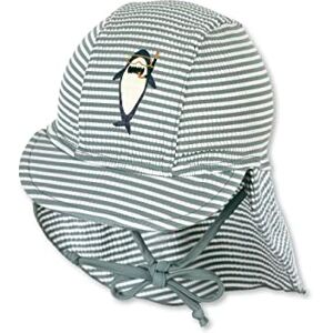Sterntaler Schirmmütze Hai – UV-Schutz 50+ Baby Mütze mit Nackenschutz & Bindeband – Sonnenmütze aus Seersucker mit Hai-Druck – Bademode für Schwimmbad und Strand, mattgrün, Größe 53 Sterntaler Schirmmütze Hai – UV-Schutz 50+ Baby Mütze mit Nackenschutz & Bindeband – Sonnenmütze aus Seersucker mit Hai-Druck – Bademode für Schwimmbad und Strand, mattgrün, Größe 53