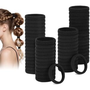 Euqvunn 60 Stück Haargummi Damen, Nahtlose Haargummis Schwarz, Komfort Elastische Zopfgummi ohne Metall, Weiche Polyester Elastische Ponytail Halter, Haarschmuck für Mädchen, Kinder, Herren Euqvunn 60 Stück Haargummi Damen, Nahtlose Haargummis Schwarz, Komfort Elastische Zopfgummi ohne Metall, Weiche Polyester Elastische Ponytail Halter, Haarschmuck für Mädchen, Kinder, Herren