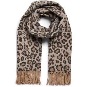 PIECES Damen Pcjira Scarf Noos Schal, Natural/Aop:leo, Einheitsgröße PIECES Damen Pcjira Scarf Noos Schal, Natural/Aop:leo, Einheitsgröße