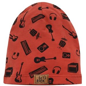 Pinokio dünne Beanie Mütze Lets Rock, rot Musikmuster Jungen, Gr 47-53(51) Pinokio dünne Beanie Mütze Lets Rock, rot Musikmuster Jungen, Gr 47-53(51)