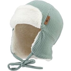 Sterntaler Fliegermütze mit Rippenmuster -dezent gestreift Jungen Holzfällermütze angeschnittenen Ohrenklappen und Bindeband Kinder Wintermütze, gefüttert mit Teddyplüsch mattgrün,49 Sterntaler Fliegermütze mit Rippenmuster -dezent gestreift Jungen Holzfällermütze angeschnittenen Ohrenklappen und Bindeband Kinder Wintermütze, gefüttert mit Teddyplüsch mattgrün,49