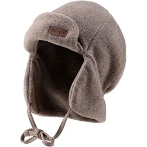 Sterntaler Fliegermütze aus Microfleece mit angeschnittenen Ohrenklappen und Bindebänder warme und Zeitlose Mütze gefüttert mit Microfleece- in braun Melange, Größe 53 Sterntaler Fliegermütze aus Microfleece mit angeschnittenen Ohrenklappen und Bindebänder warme und Zeitlose Mütze gefüttert mit Microfleece- in braun Melange, Größe 53