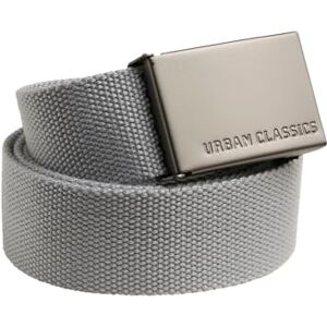 Urban Classics Gürtel Canvas Belt Unisex, grey, Urban Classics Gürtel Canvas Belt Unisex, grey,
