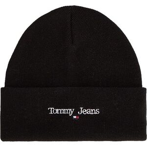 Tommy Jeans Herren Strickmütze Sport Beanie mit Logo, Schwarz (Black), Einheitsgröße Tommy Jeans Herren Strickmütze Sport Beanie mit Logo, Schwarz (Black), Einheitsgröße