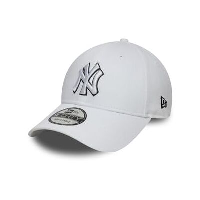 New Era MLB New York Yankees Outline 9FORTY Sport Cap Damen Weiß One Size Hochwertiges New York Yankees Logo, offizieller MLB Fanartikel, verstellbarer Verschluss, optimale Passform, One Size New Era MLB New York Yankees Outline 9FORTY Sport Cap Damen Weiß One Size Hochwertiges New York Yankees Logo, offizieller MLB Fanartikel, verstellbarer Verschluss, optimale Passform, One Size