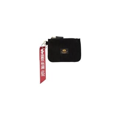 Alpha Unisex Leather Coin Geldbörse, Black, One Size Alpha Unisex Leather Coin Geldbörse, Black, One Size