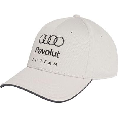Adidas Unisex Audi Revolut F1 Team DNA Cap Hat, Chalk Pearl, M-L Adidas Unisex Audi Revolut F1 Team DNA Cap Hat, Chalk Pearl, M-L