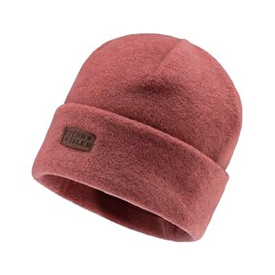 Sterntaler Beanie aus feinem Microfleece Unisex Kinder Mütze mit Umschlag Übergangsmütze hellrot Melange, 57 Sterntaler Beanie aus feinem Microfleece Unisex Kinder Mütze mit Umschlag Übergangsmütze hellrot Melange, 57