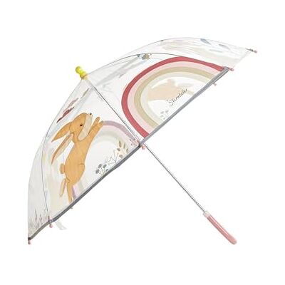 Sterntaler Regenschirm Hase Hanni Kinderschirm mit Motivdruck & Klettverschluss halbrunder Griff leichte Handhabung Durchmesser 70cm für Mädchen Outdoor Geschenk Idee, transparent Sterntaler Regenschirm Hase Hanni Kinderschirm mit Motivdruck & Klettverschluss halbrunder Griff leichte Handhabung Durchmesser 70cm für Mädchen Outdoor Geschenk Idee, transparent
