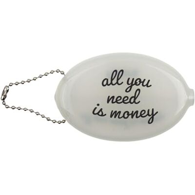 FISURA – Ovale Münzbörse aus Gummi “All You Need” in Weiß. Retro-Geldbörse mit Kette, kleine Unisex Tasche für die Hosentasche, originelle Geschenkidee. 1 Stück. FISURA – Ovale Münzbörse aus Gummi “All You Need” in Weiß. Retro-Geldbörse mit Kette, kleine Unisex Tasche für die Hosentasche, originelle Geschenkidee. 1 Stück.